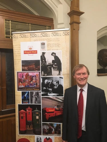 Sir David attended the Royal Mail's Christmas Reception